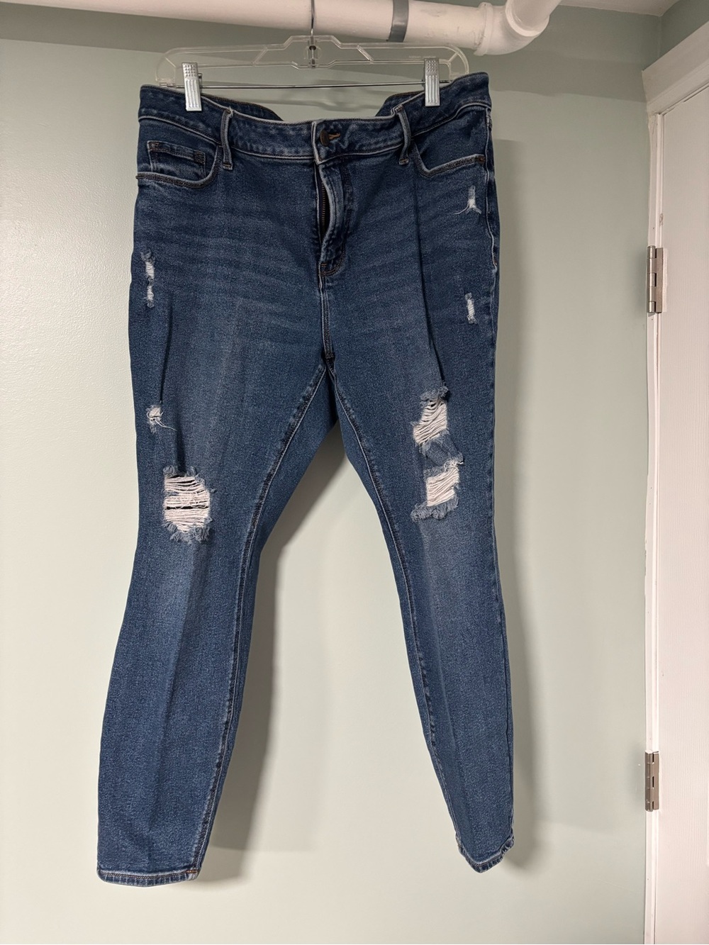 Old Navy Dark Blue Ripped Skinny Jeans